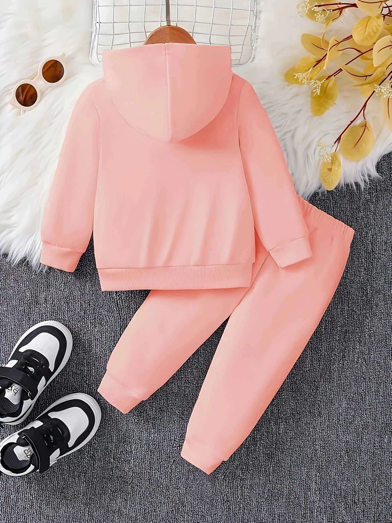 Baby Girl Fleece Hoodie & Jogger Set
