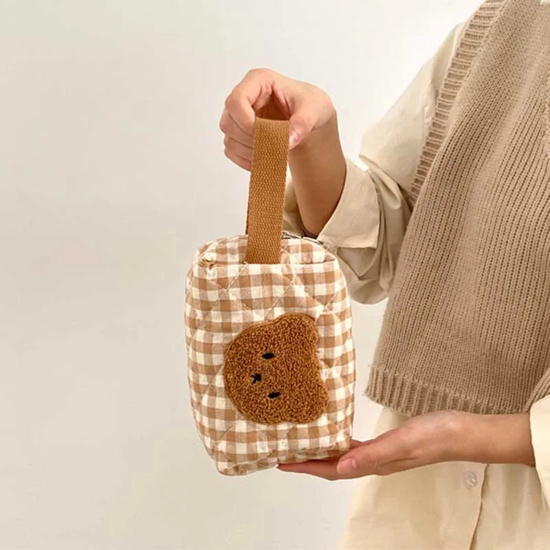 Cute Bear Mom Makeup & Baby Organizer Bag