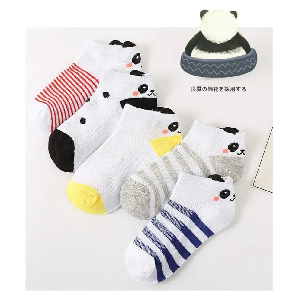 5 Pairs Cute Panda Kids Socks 🐼🧦