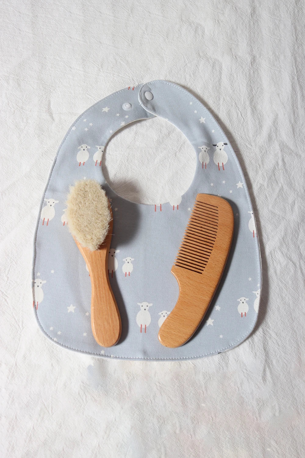 Natural Wooden Baby Hair Brush & Comb Gift Set