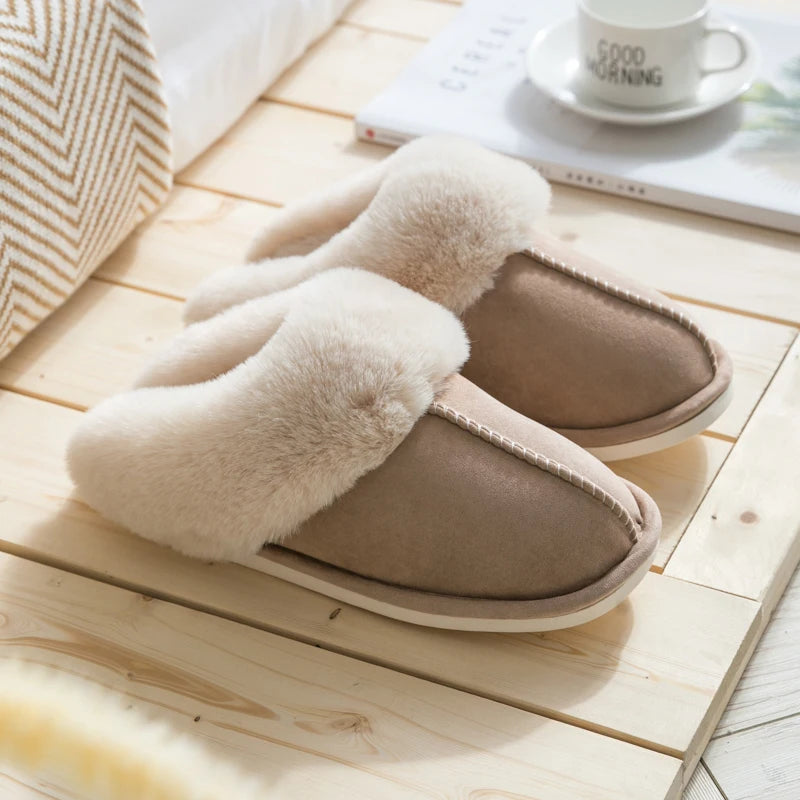 Cozy Velvet Winter Home Slippers