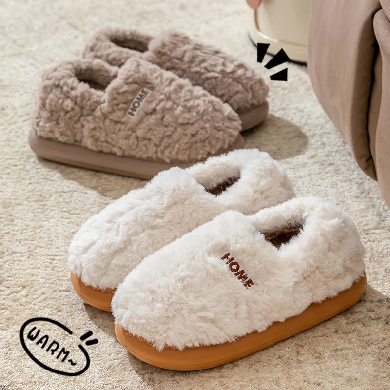 Winter Warm Plush Cotton Slippers Comfort