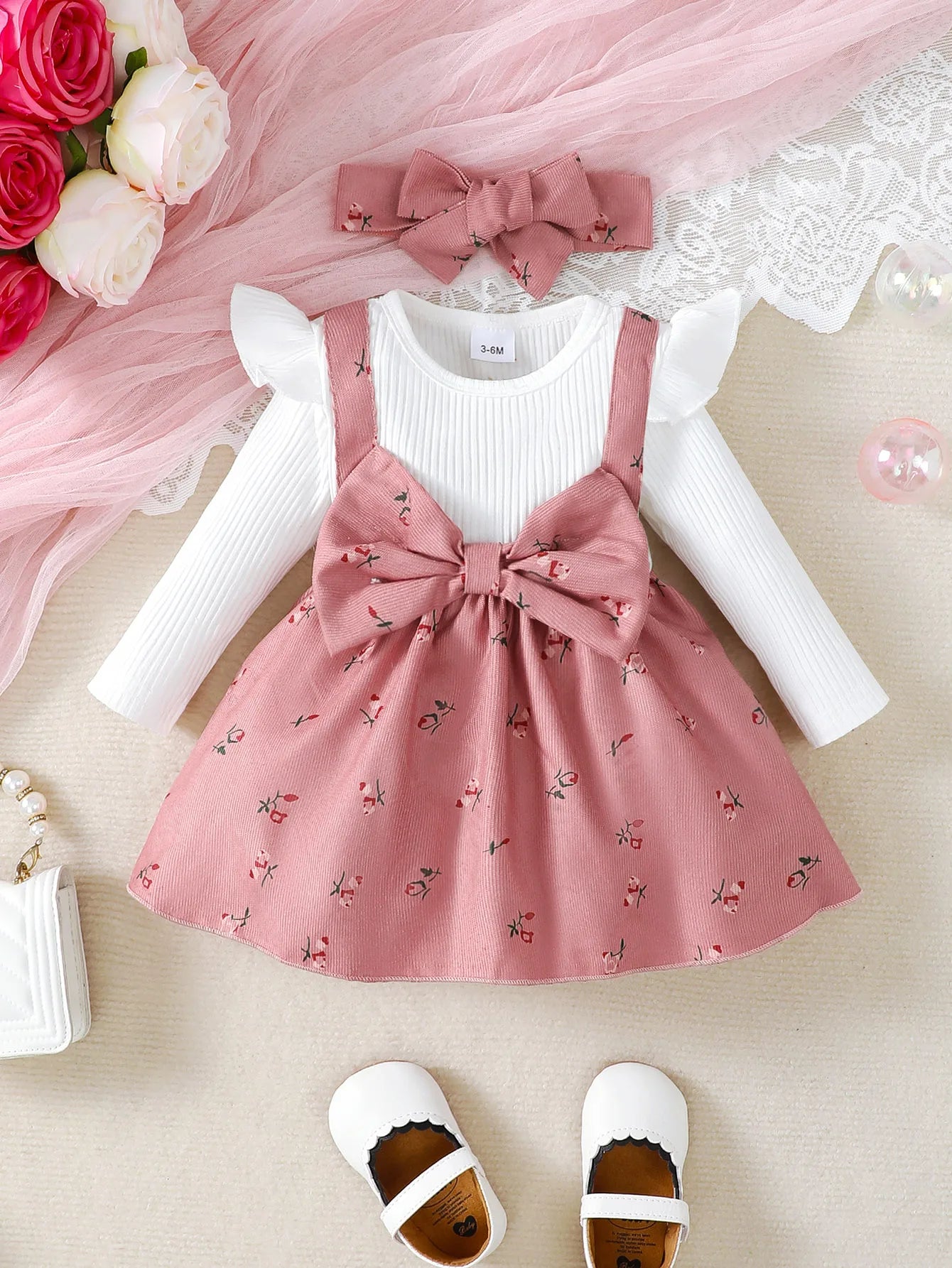 Baby Girl Floral Bow Dress Set