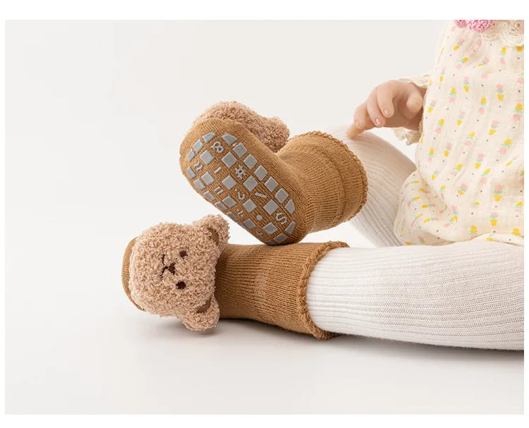 Cute Bear Winter Anti-Slip Baby Socks