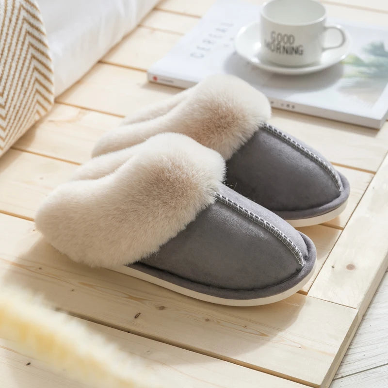 Cozy Velvet Winter Home Slippers
