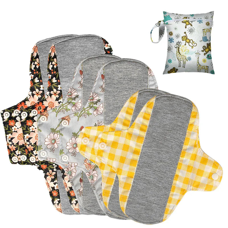 Reusable Graphene Menstrual Pads Set – 6PCS Washable Sanitary Liners