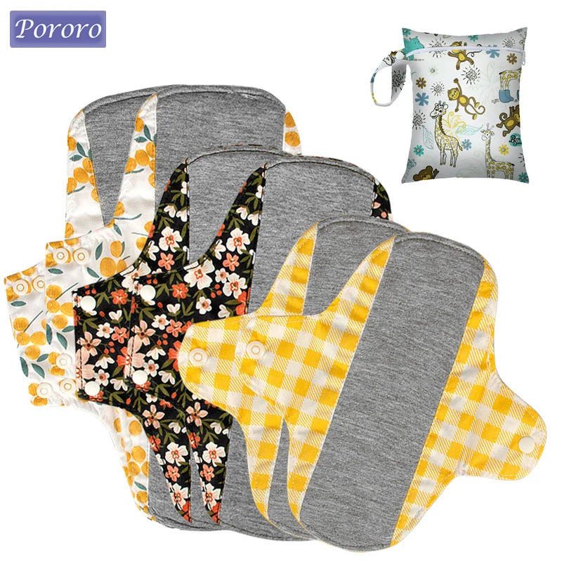 Reusable Graphene Menstrual Pads Set – 6PCS Washable Sanitary Liners