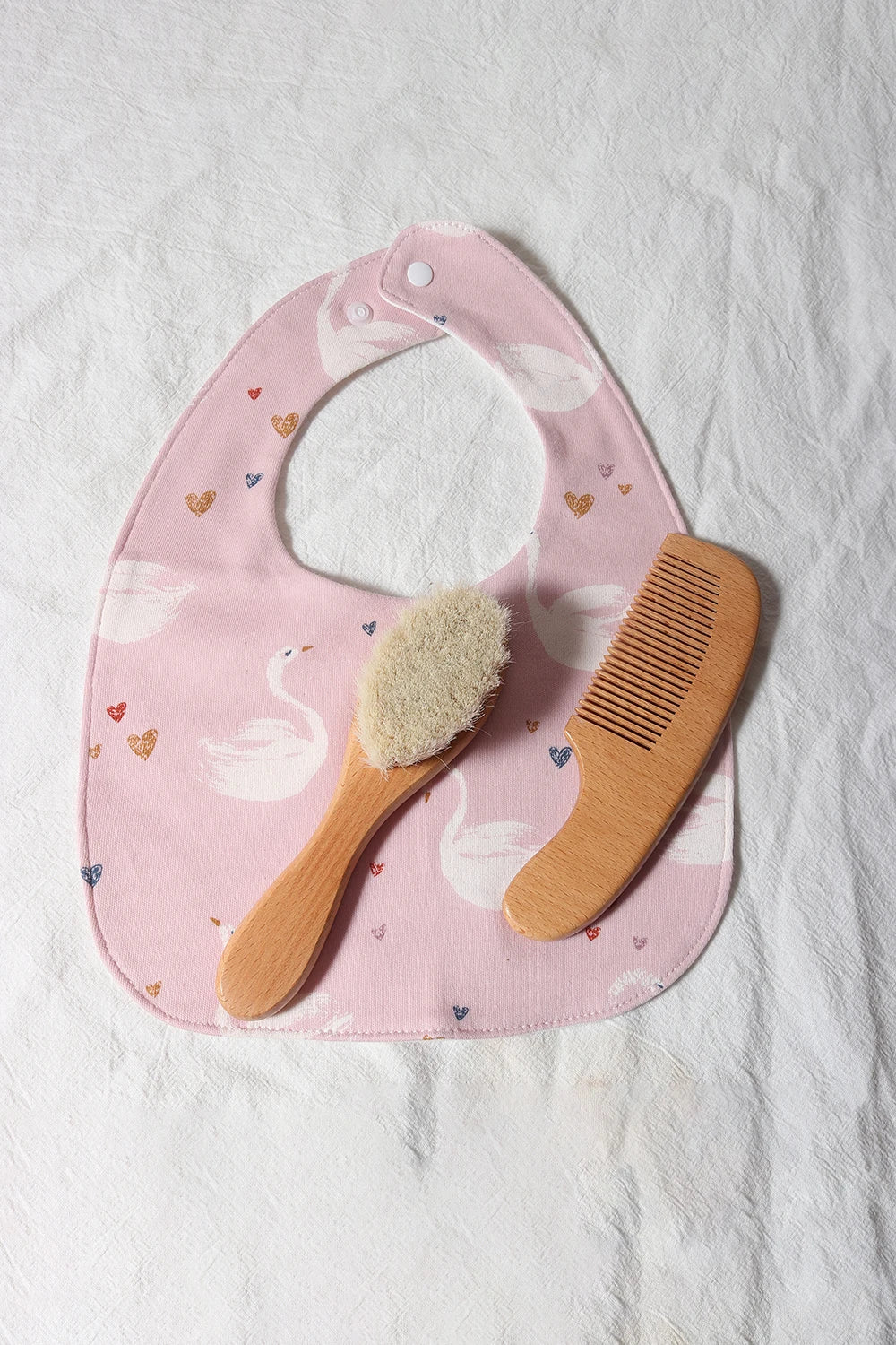 Natural Wooden Baby Hair Brush & Comb Gift Set