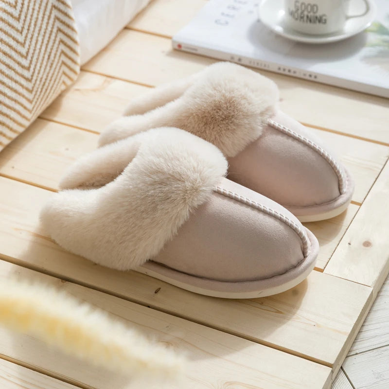 Cozy Velvet Winter Home Slippers